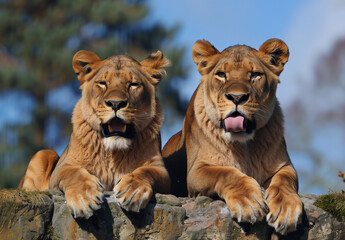lion and lioness