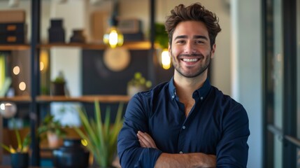 The confident smiling man