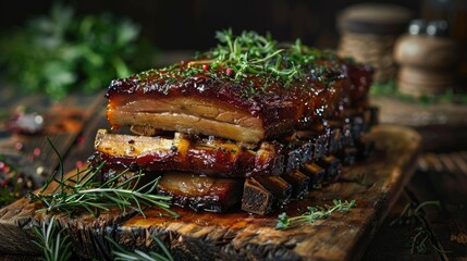 Mouthwatering triple-layered pork belly, roasted to perfection and bursting with flavor and texture