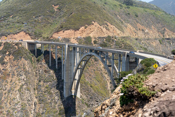 Iconic Bixby Creek Bridge in Big Sur, California, USA