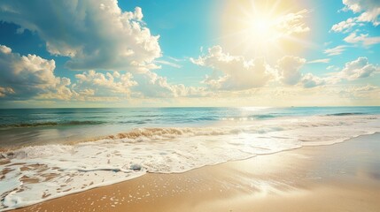 Obraz premium Sunny Sky Over Sandy Summer Beach