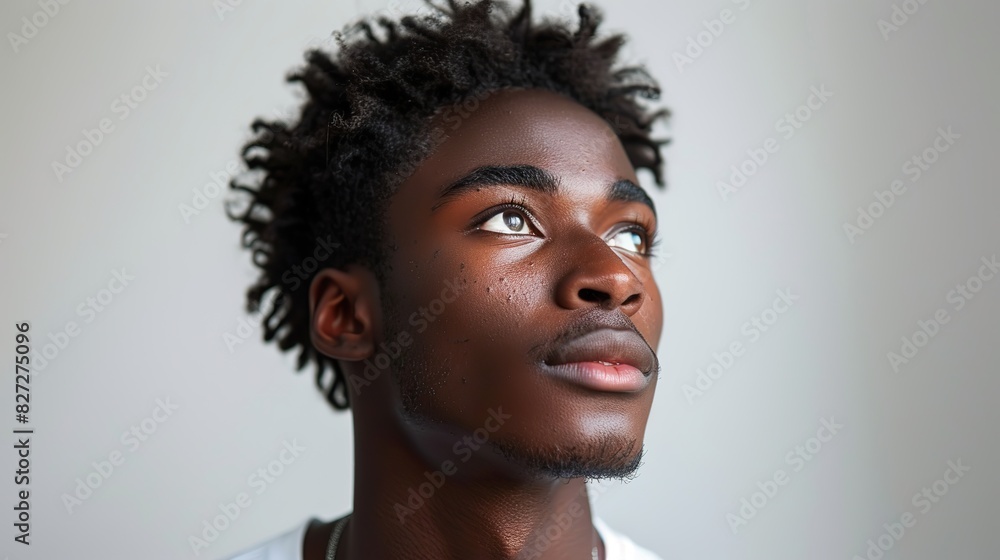 Canvas Prints closeup african man on white background