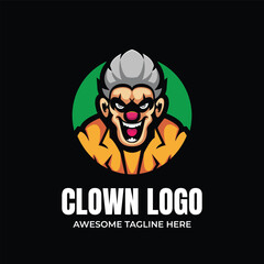 Clown Illustration Mascot Logo