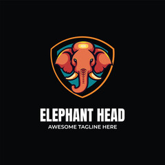 Obraz premium Elephant Illustration Mascot Logo