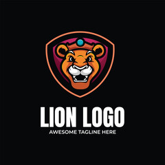 Lion Illustration Mascot Logo