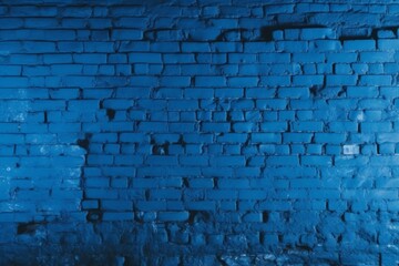 blue brick wall background - Powered by Adobe