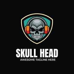Skull Illustration Mascot Logo