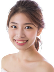 Obraz premium Young and beautiful asian hong kong chinese japanese korean girl transparent background