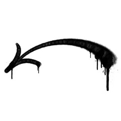 spray arrow graffiti style element