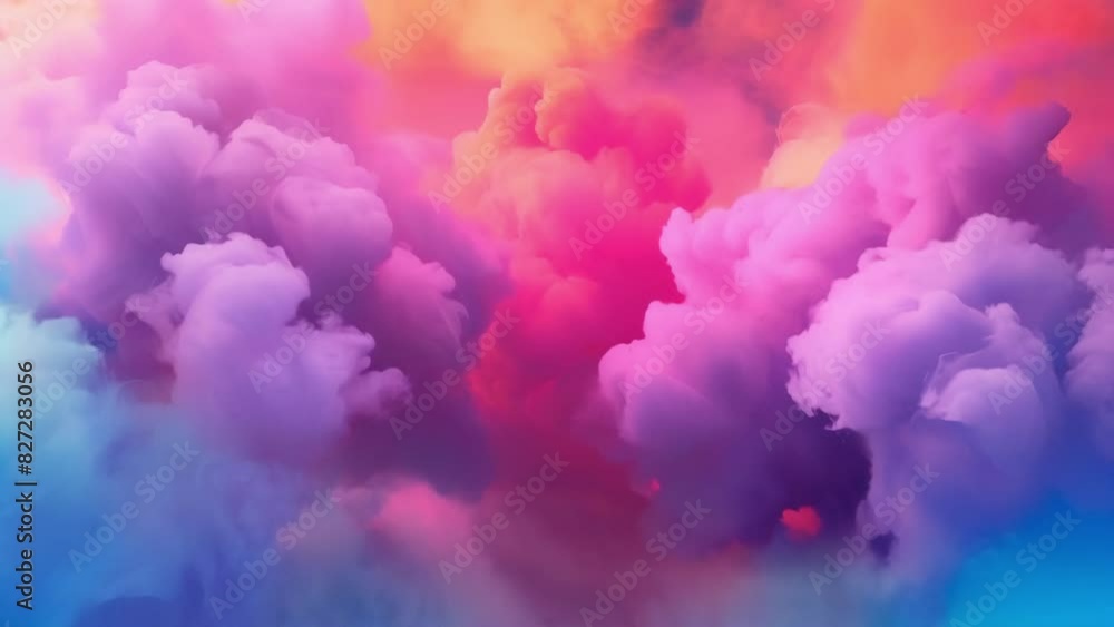Aufkleber a psychedelic display of chromatic smoke explosions creating a trippy effect