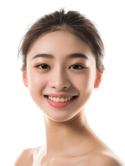 Obraz premium Young and beautiful asian hong kong chinese japanese korean girl transparent background