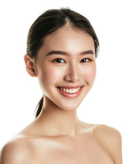 Obraz premium Young and beautiful asian hong kong chinese japanese korean girl transparent background