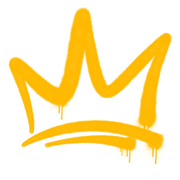 Fototapeta spray king crown graffiti style background