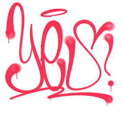 Obraz premium spray tag letter street graffiti style