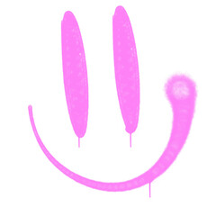 spray smile face graffiti style