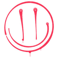 spray smile face graffiti style