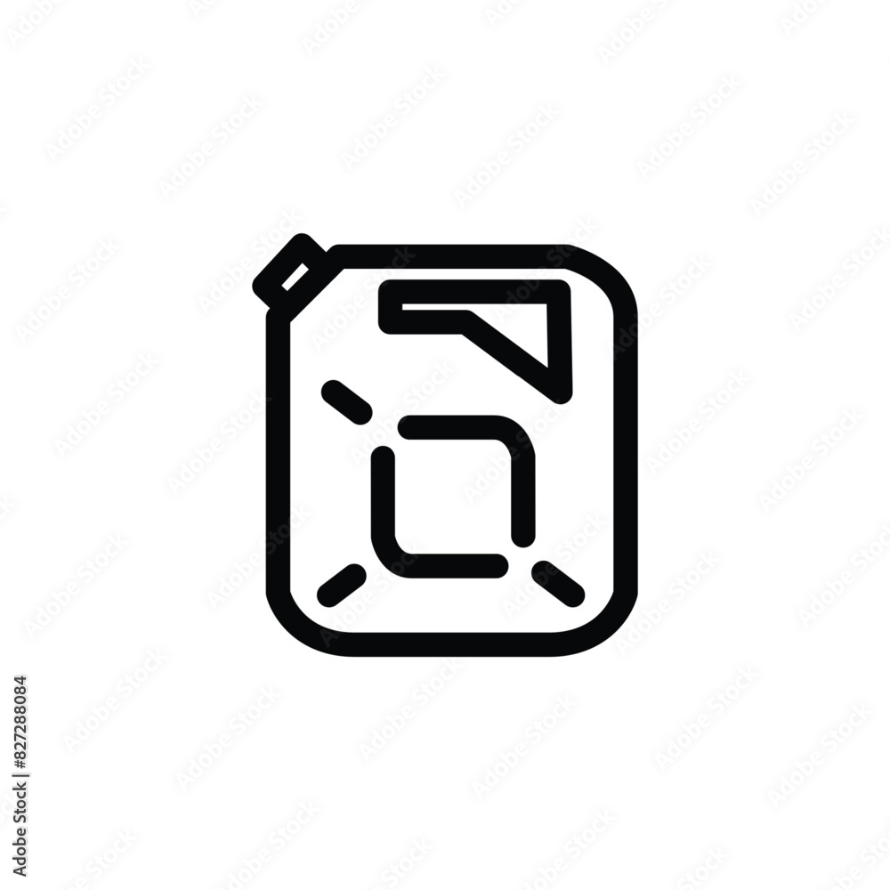 Poster petrol can outline icon pixel perfect vector design good for website and mobile app