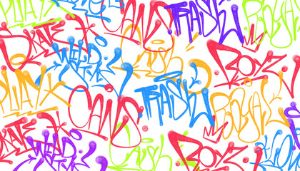 spray tag letter graffiti style background