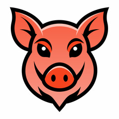 pig head logo vector illustration