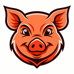 pig head logo vector illustration