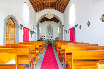 interior with the altar of the church, hermitage of N.Sra do Socorro .São Jorge...