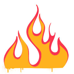 spray flame fire graffiti style element