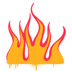 spray flame fire graffiti style element