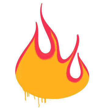 recommend clip art: spray flame fire graffiti style element