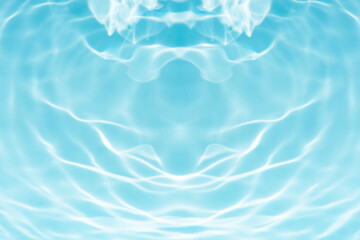 Blue water with ripples on the surface. Defocus blurred transparent blue colored clear calm water...