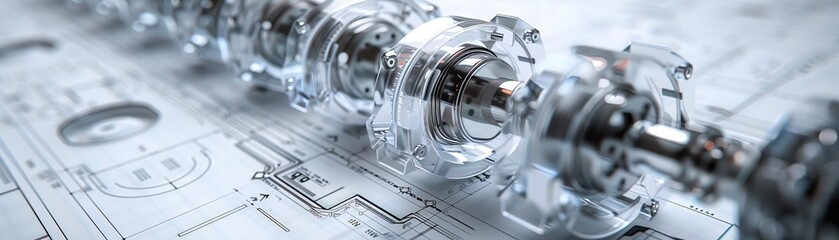 a simulation of a CAD design product design part, plain white background, 8k,