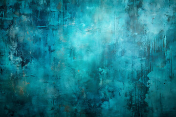 Obraz premium banner web design space background vintage abstract close surface concrete rough old toned color teal gradient texture wall cyan blue dark
