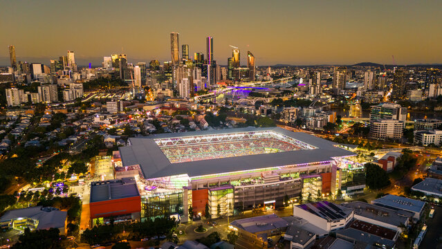 Brisbane Australia, host venue for the 2032 Olympic and Paralympic Games Opening and Closing Ceremony. Suncorp Stadium also hosts NRL games for the Brisbane Broncos, Dolphins, Titans.