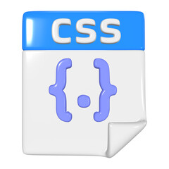 CSS File 3D Illustration Icon