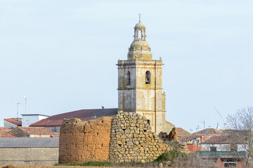 Obraz premium Old stone dovecote in Castromonte, Valladolid, Castilla y Leon, Spain