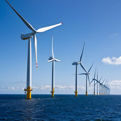 large Offshore wind turbines, ai-generatet