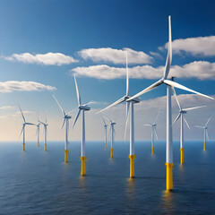 large Offshore wind turbines, ai-generatet