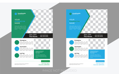 new medical flyer design template