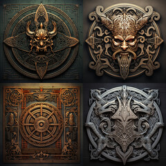 viking ornaments illustration