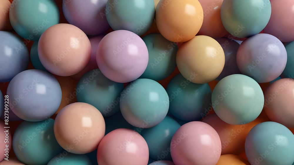 Poster a pastel colored sphere abstract background design generative ai