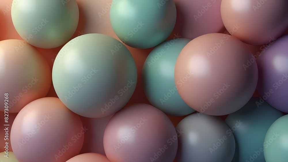 Poster a pastel colored sphere abstract background design generative ai