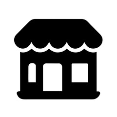 Retail Store Icon: Shop Front Symbol, Small Business Logo Design, Storefront Graphic, Online & Offline Shop Emblem, Commercial Establishment Symbol