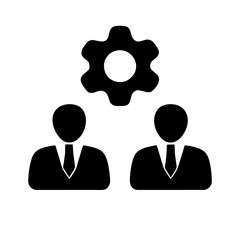 Unified Synergy: Collaboration Icon Illustration with Partnership, Teamwork, and Cooperation Network Concept