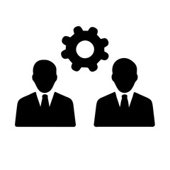 Business Cooperation Icon Vector: Partnership, Teamwork, Collaboration, Mutual Support, Joint Venture, Strategic Alliance, Unified Team, Cooperative Effort, Business Collaboration Symbol
