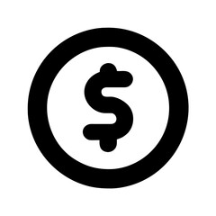 Financial Wealth: Dollar Sign Icon Emblem Vector Illustration for Banking and Finance Symbol Graphic Design