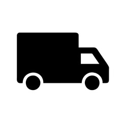 Delivery Truck Icon - Logistics Transportation Vehicle Symbol for Shipping and Cargo Distribution Services