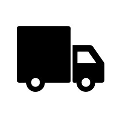 Delivery Truck Icon - Logistics Transportation Vehicle Symbol for Shipping and Cargo Distribution Services