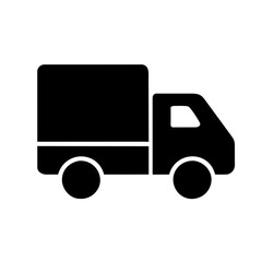 Delivery Truck Icon - Logistics Transportation Vehicle Symbol for Shipping and Cargo Distribution Services