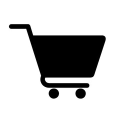 Simple Black Shopping Cart Icon - Editable Vector for Online Retail App
