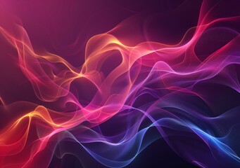 Fototapeta premium Captivating Waves of Color: Multifaceted Lines in Vibrant Motion