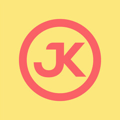 JK Letter Logo Design. JK Creative letter logo design vector, JK Letter Initial Logo Design.